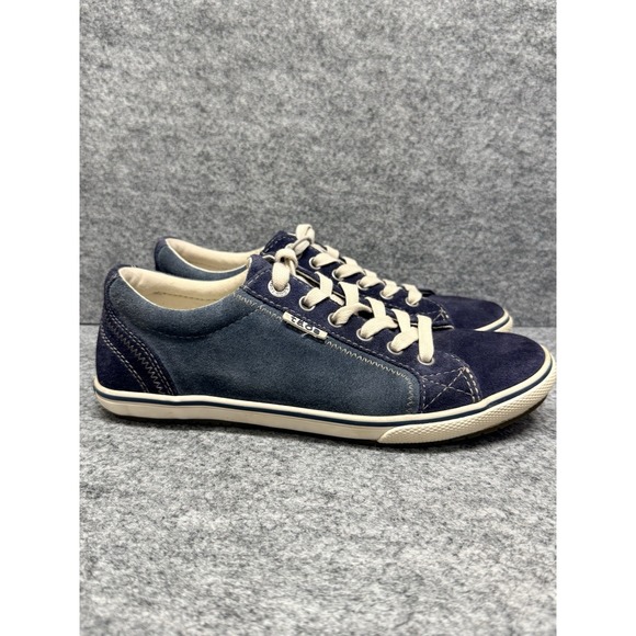 Taos Retro Star Sneakers Women Size 7.5 Blue Suede Lace Up Shoes - Picture 3 of 6